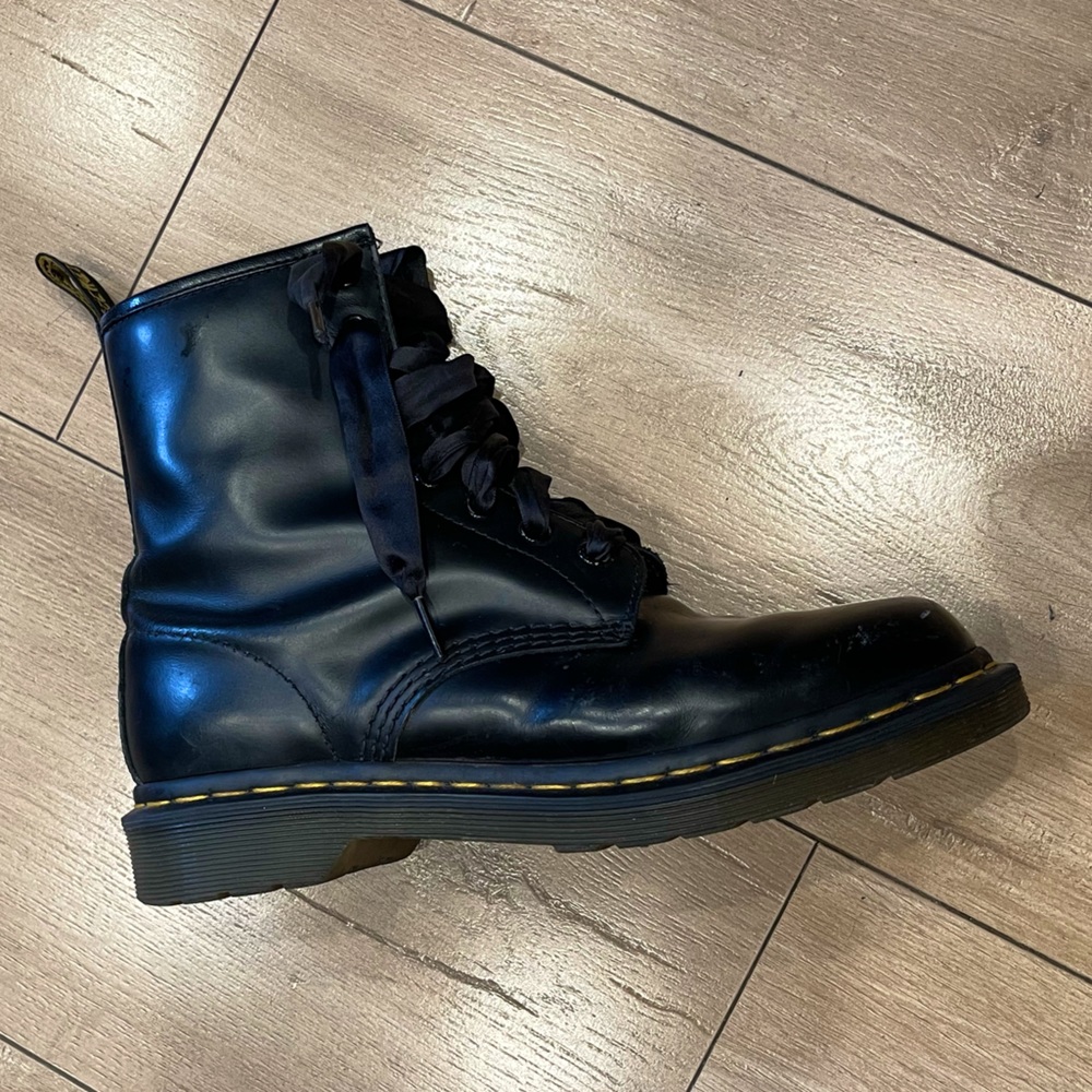 Doc Martens Iconic Boots w/ Upgraded Satin Laces